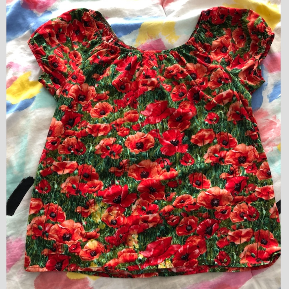 Bernie Dexter Poppy Peasant Top